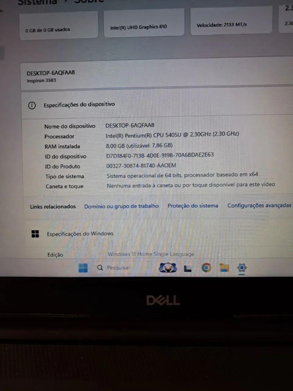 Notebook Dell Inspiron 3583 - Foto 2