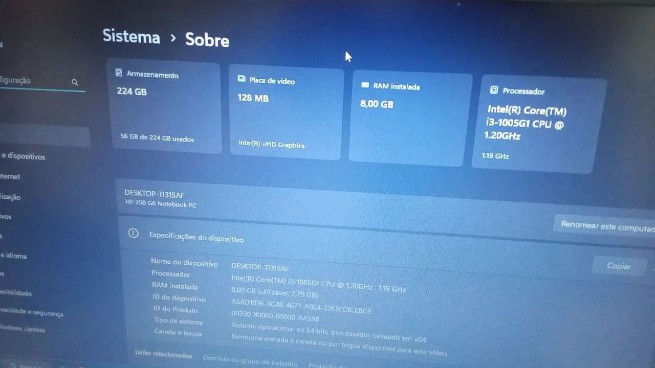 Notebook HP core i3