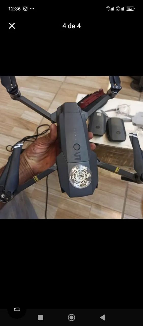 Vendo ou troco um Mavic pro com 3 bateria mais 1200 reais de volta num Mavic mini 3  - Foto 3