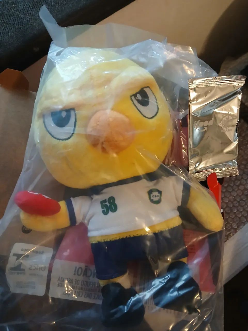 Canarinho iFood  pelúcia. Copa de 1958!