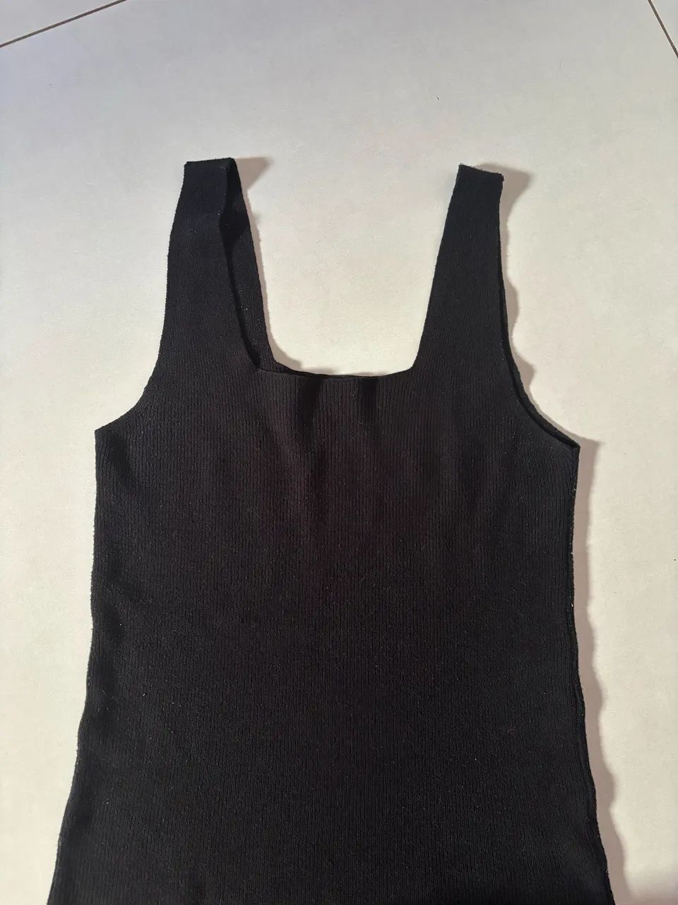 Blusa de tricot preta regata  - Foto 3