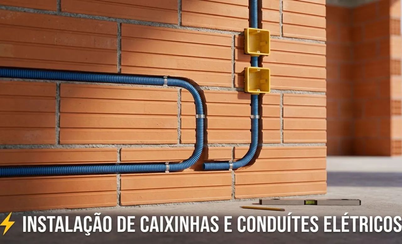 Instalação de caixinhas e eletrodutos 