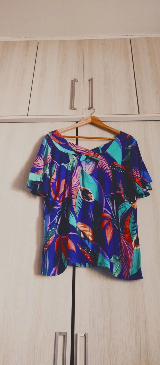 Blusa feminina estampada G - Foto 2