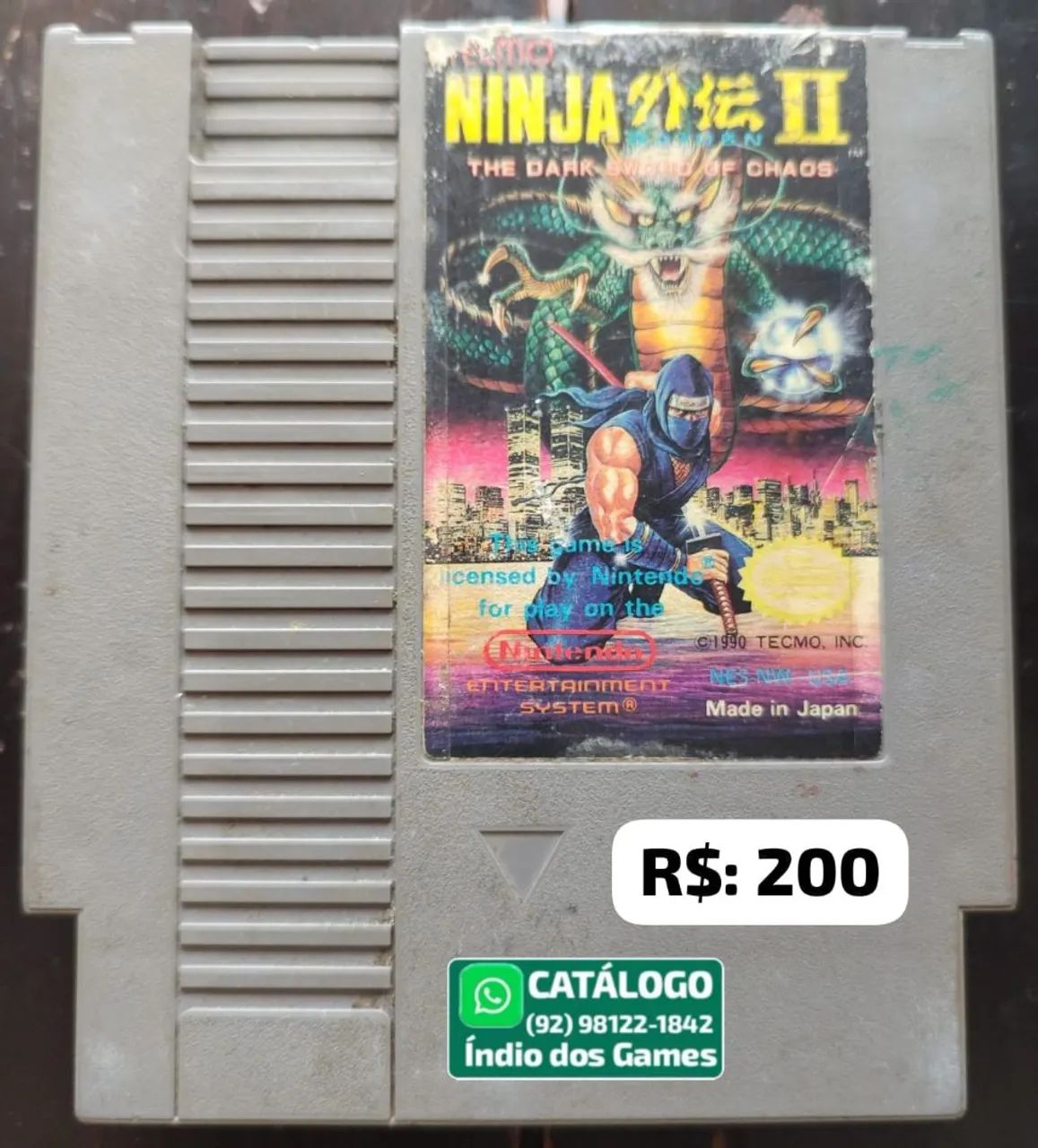 Ninja Gaiden 2 = R$: 200