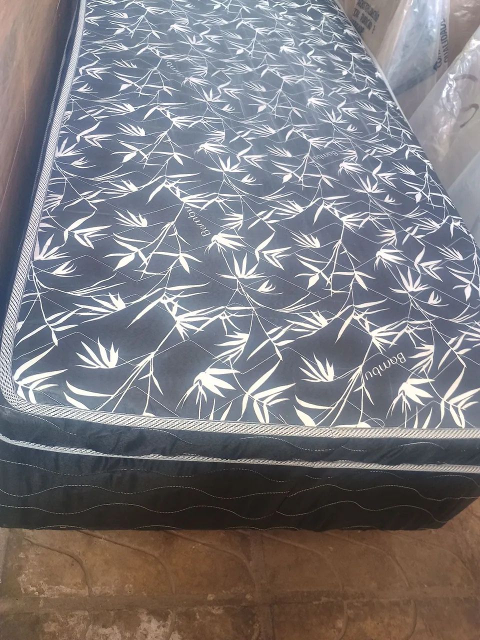 Cama box solteiro colchão conjugado molas ensacadas  - Foto 2