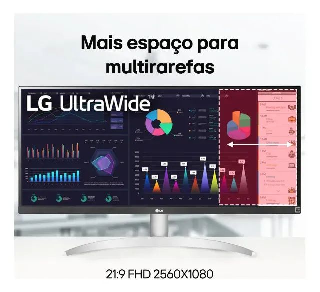 Monitor LG 29WQ600 Branco - NOVO, ORIGINAL E COM NOTA FISCAL - Foto 2
