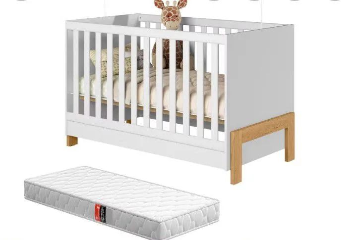 Berço 3 em 1 c/ colchão vira cama - Foto 3