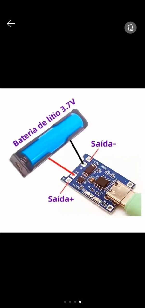 10 unidades TP4056 USB C módulo bateria de litio - Foto 2