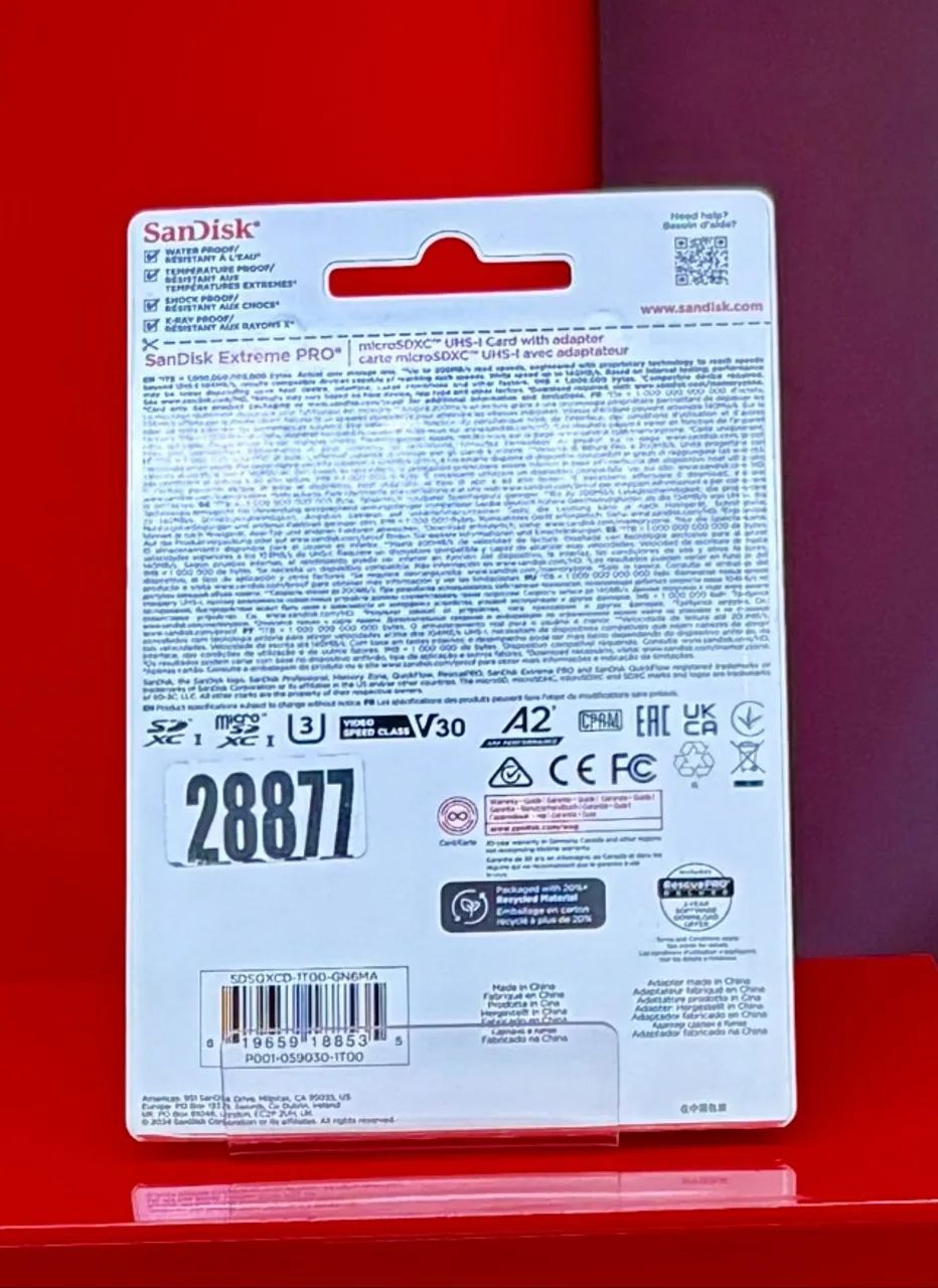 SanDisk Micro SD - Extreme Pro - 200MB/S - 1 TB - Foto 2