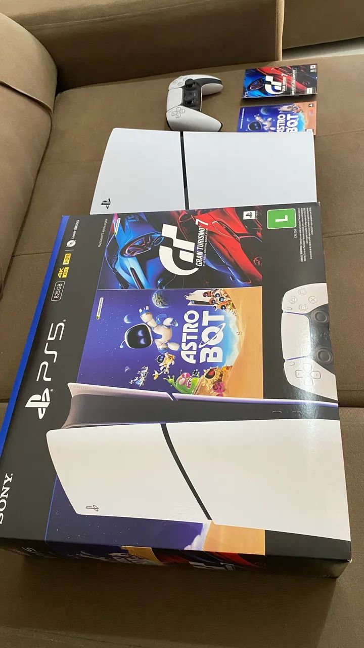 PS5 slim com 5 jogos e NF  - Foto 5