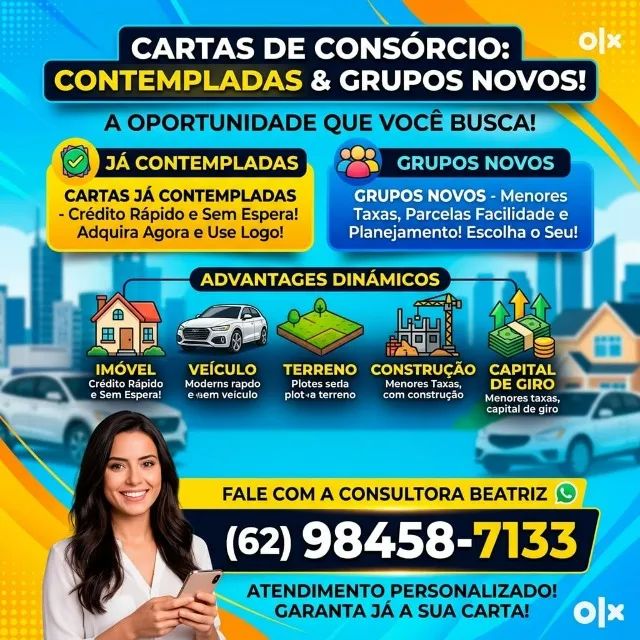 Contempladas para imóvel e veículo 