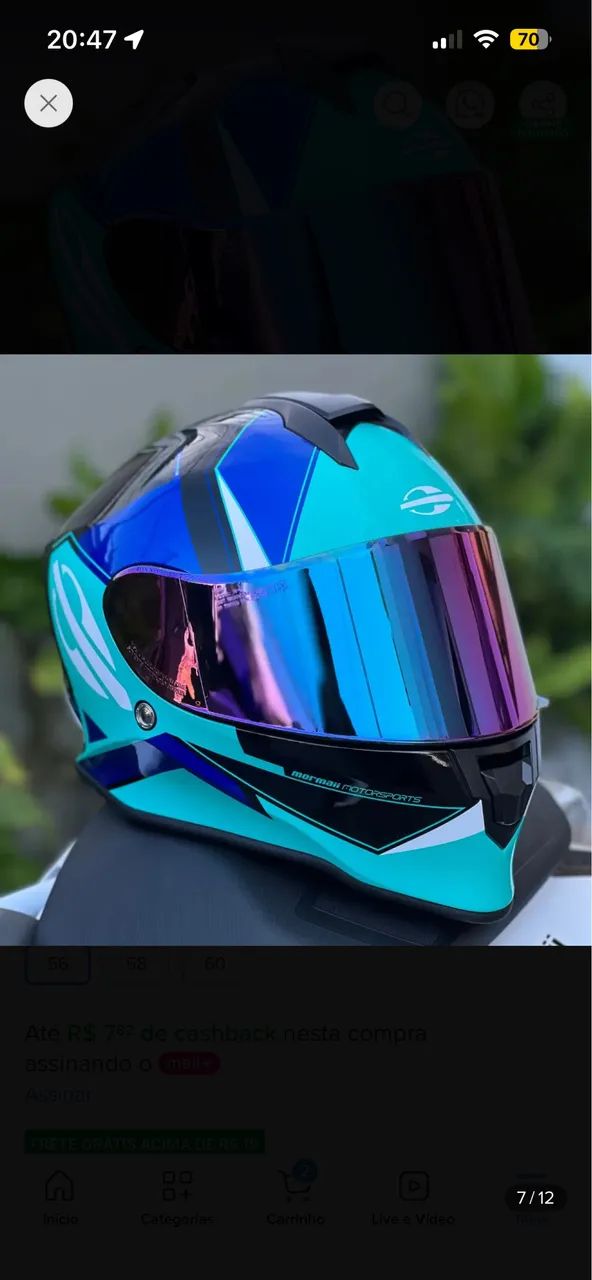 Vendo capacete, zerado.