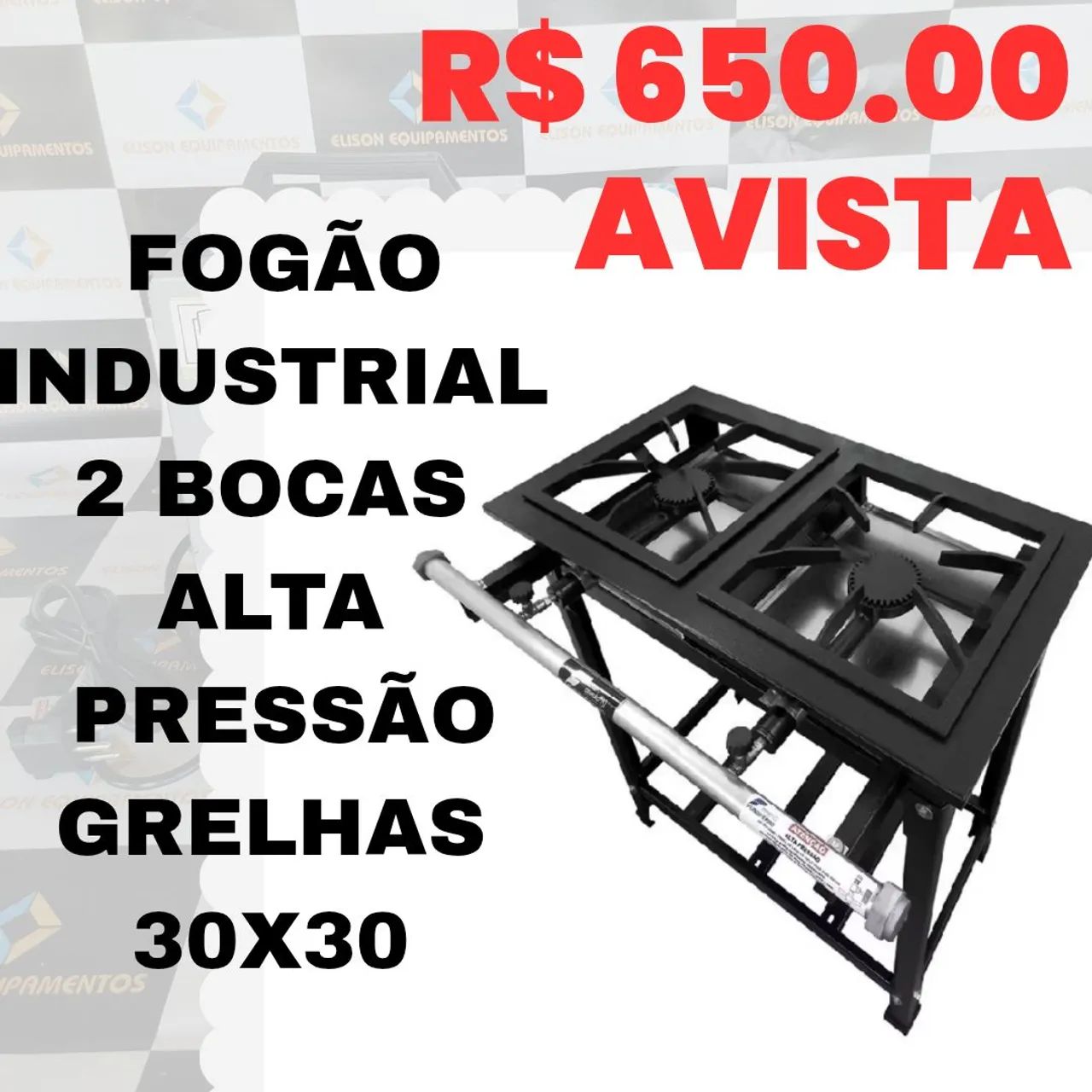 Fogão industrial 2 bocas Alta pressão 