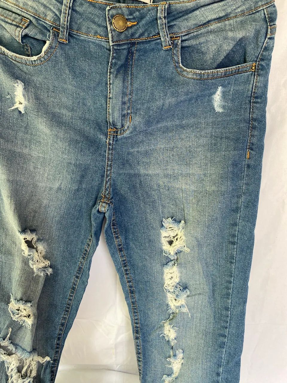 Calça jeans rasgada 38 - Foto 2
