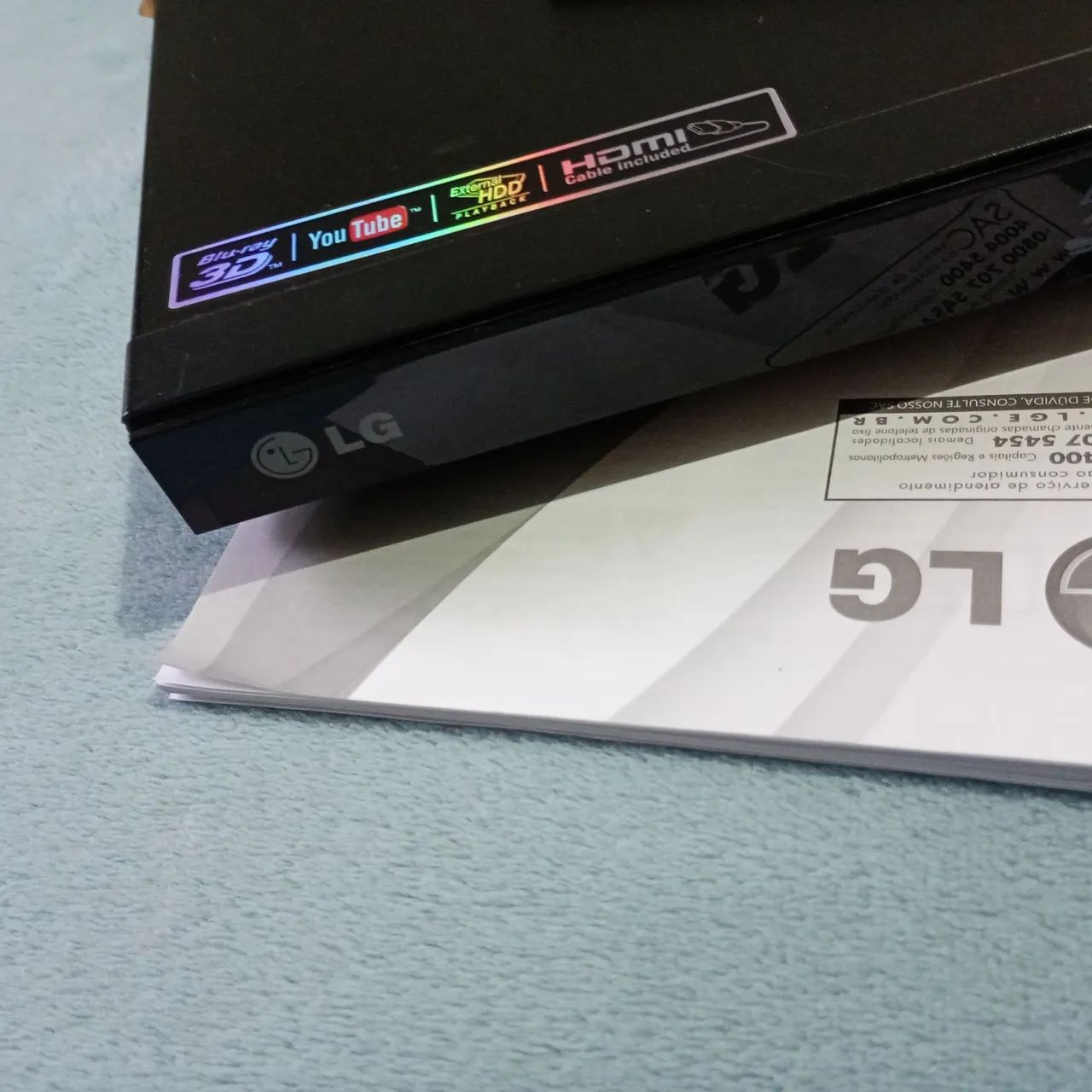 Dvd player LG modelo BP325. Funcionando normalmente. Mas sem o cabo HDMI e adaptador.  - Foto 2