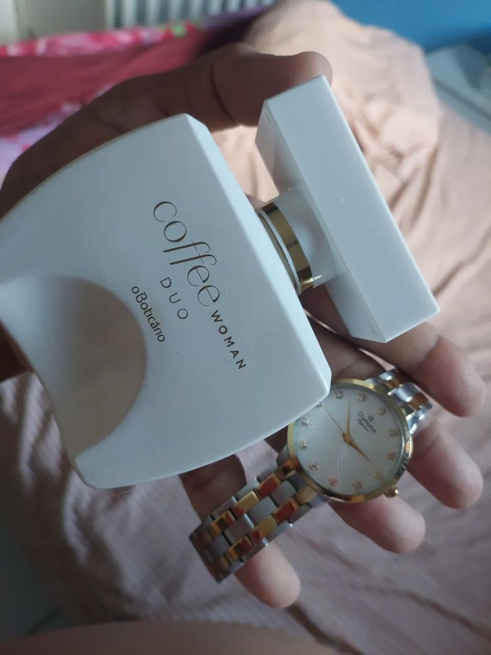 Kit perfume e relógio 