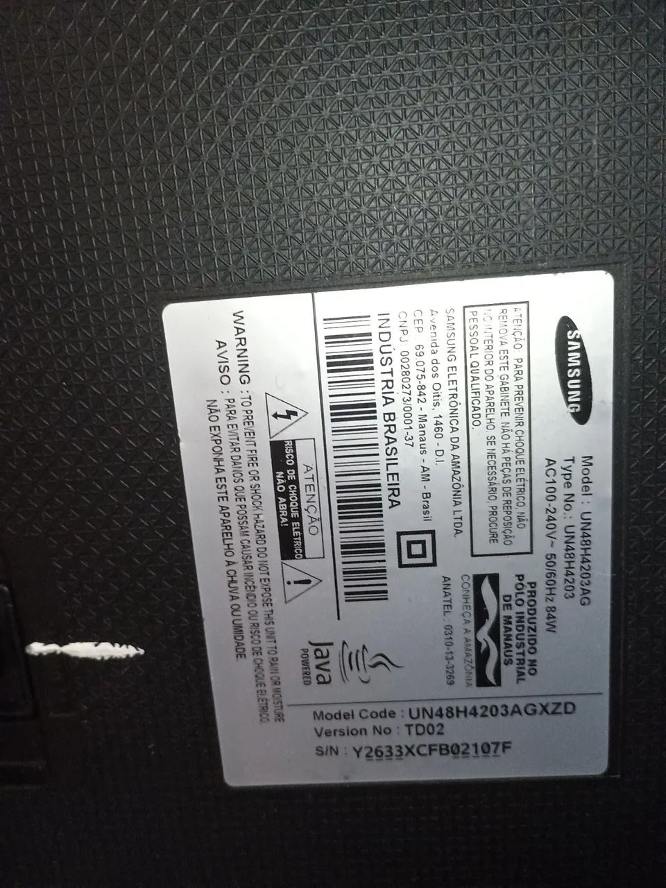 Tv Samsung 48 polegadas para retirada de peças - Foto 2