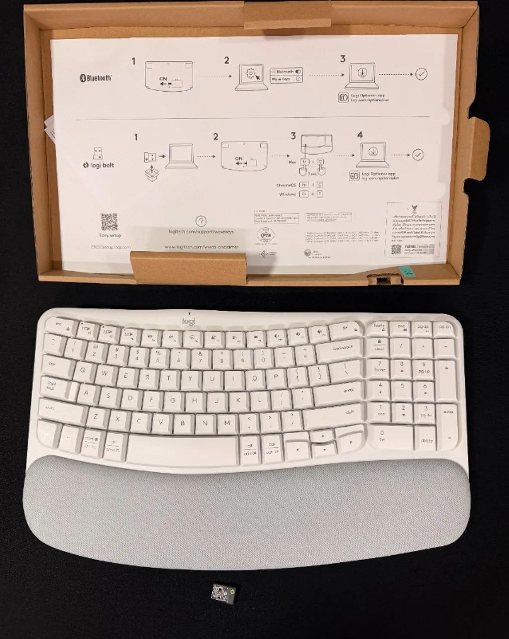 Teclado Logitech Wave Keys - Branco - Usado - Foto 5