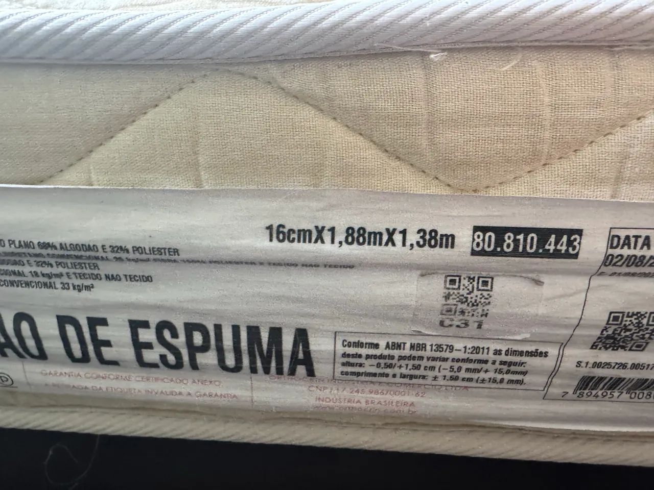 Colchão d 33 casal pouco usado
