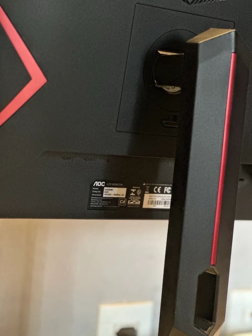 Monitor AOC 24G2S/BK 24? | IPS 165Hz + Ajuste de Altura - Foto 2