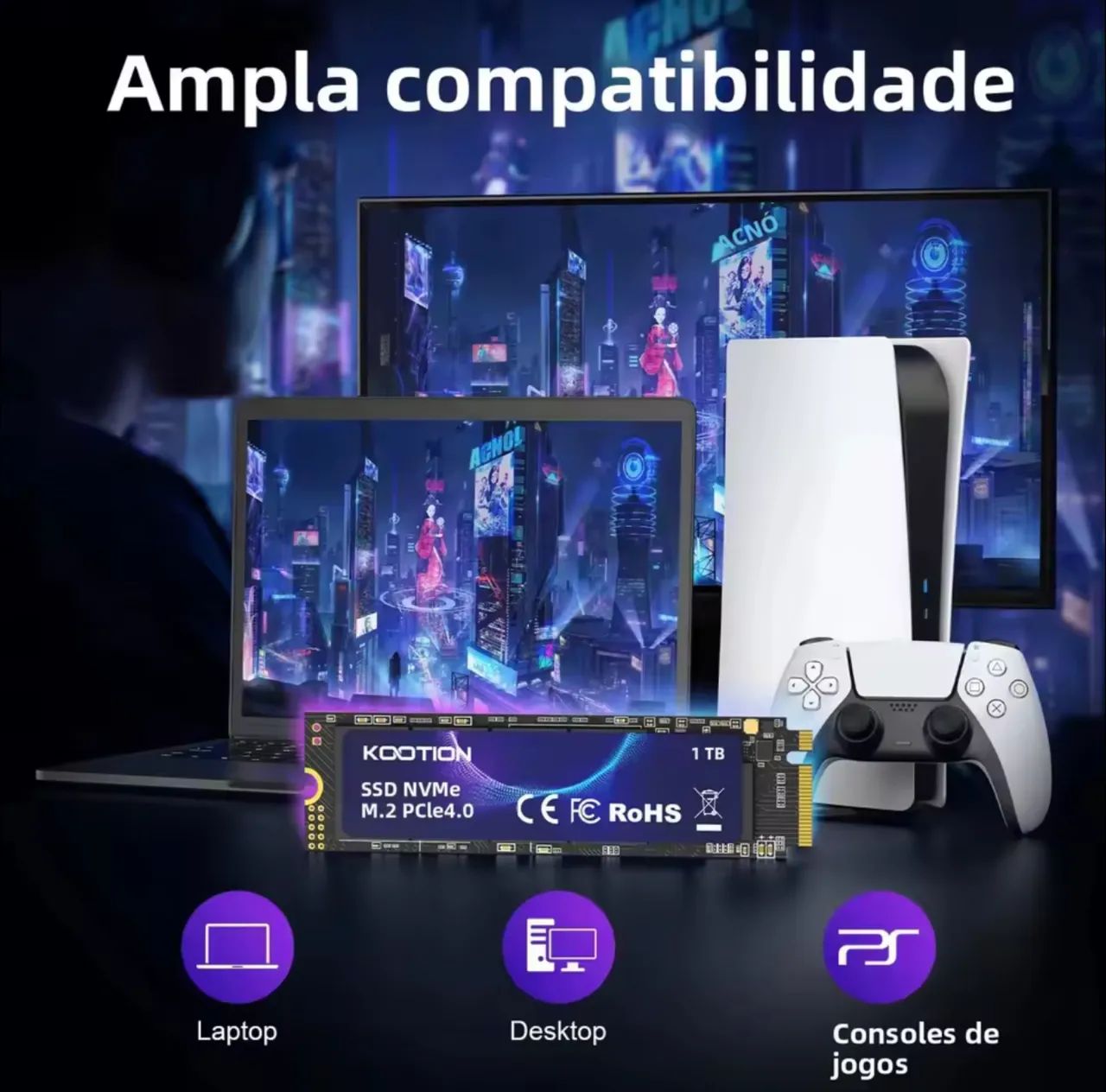 KOOTION X16Plus SSD NVMe M2 1TB 2TB 4TB Gen4x4 PCIe 4.0x4 2280 SSD M.2 Drive - Foto 3
