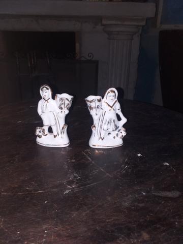 Par de mini castiçal em porcelana dec 50 - Foto 4