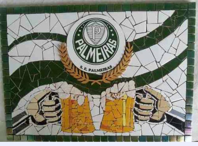 Quadro do Palmeiras em mosaico