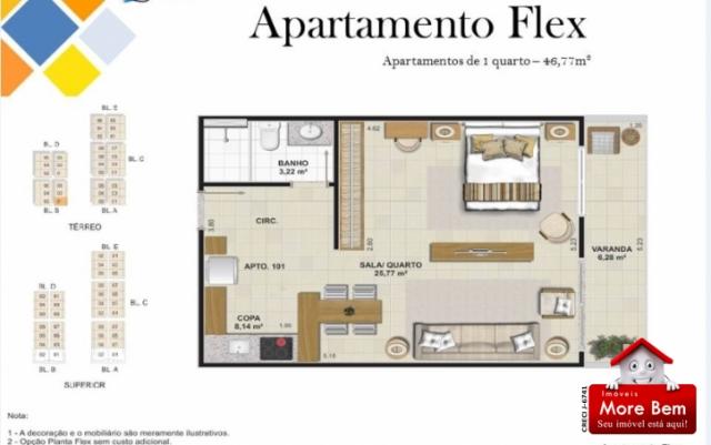 Apartamento 1 Suíte - Portinho - Cabo Frio/RJ Lançamento!!!! - Foto 4
