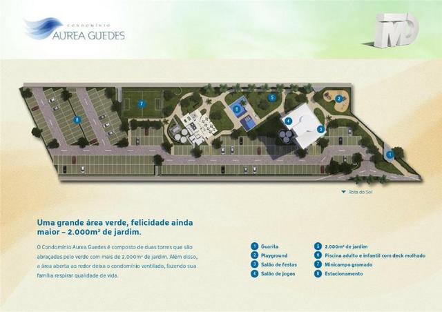 Aurea Guedes - Apartamento com 3 quartos sendo 1 suíte em Ponta Negra - Foto 2