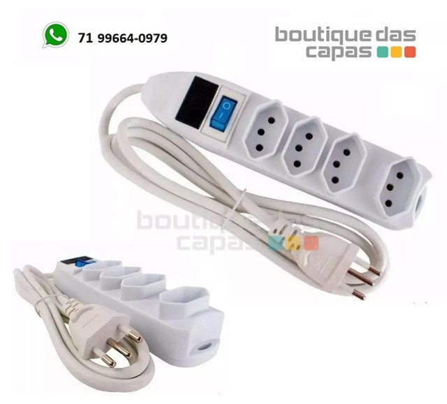 Filtro de linha regua extensora 4 tomadas knup SL7604 1,5 metros - Foto 2