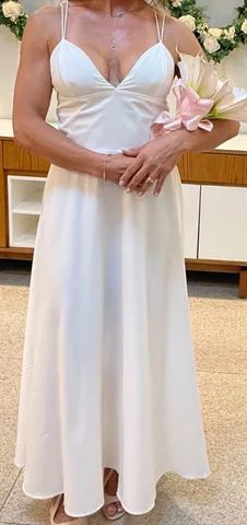 Vestido para casamento civil branco 