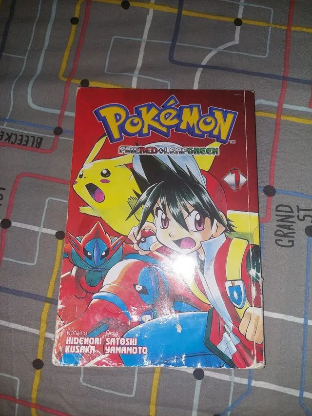 Mangá Pokémon Fire Red & Leaf Green Coleção Em 3 Volumes