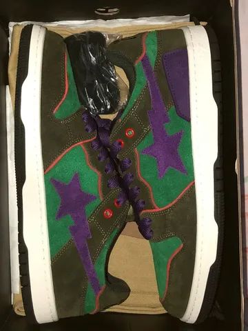 Tenis Bape Sta Sk8 Dark Purple Green