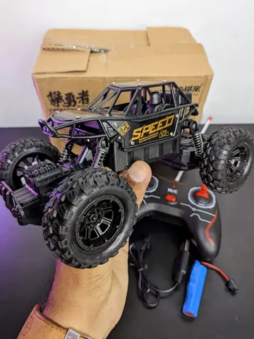4wd controle remoto rc carros elétricos grande roda auto monster truck toy  presentes 01:16