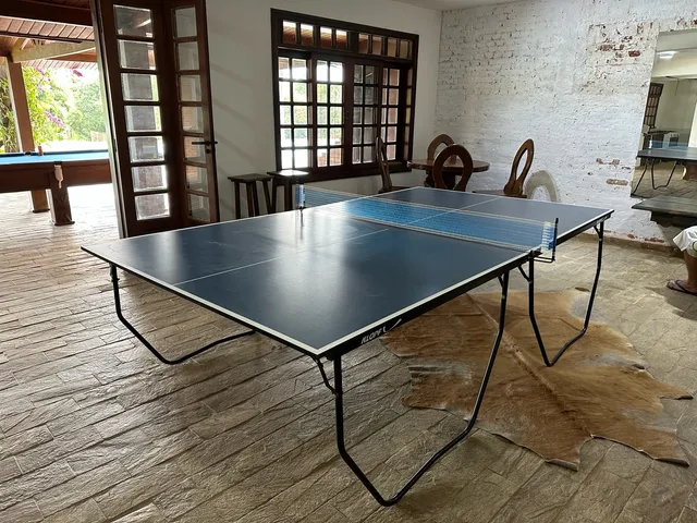 Mesa de Ping Pong/ Tênis de Mesa Klopf Dobrável com Rodas, Jogo de  Tabuleiro Klopf Usado 41132775