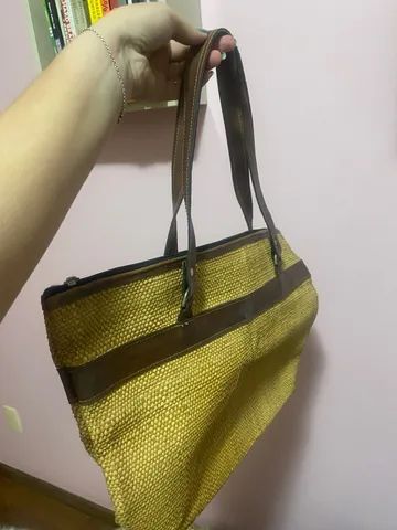 Bolsa Praia de Palha - com zíper 