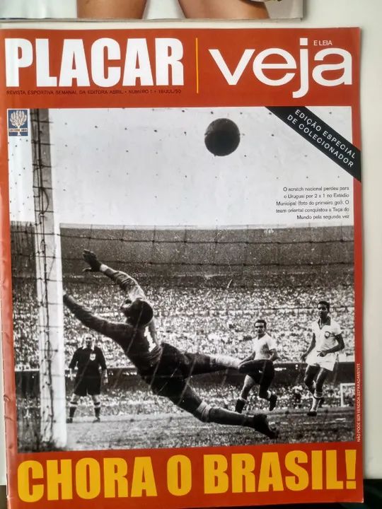 Revistas Placar Edicão Especial de Colecionador Fotos raríssimas, históricas da copa de 19 - Foto 3