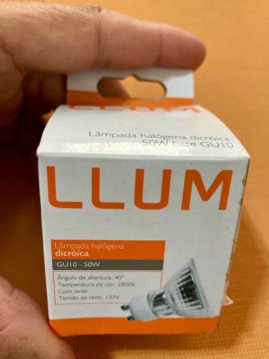 Lâmpada Halógena Dicróica Gu10 50w para Coifas