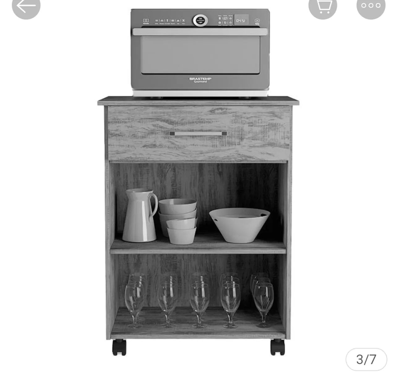 Balcão Microondas 1 Gaveta PROMOÇÃO  - Foto 3