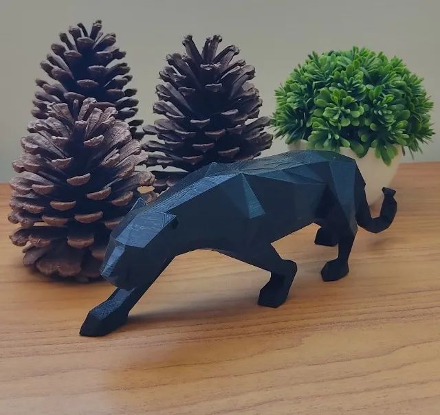 Pantera Negra 3D Origami Enfeite Decoração Ambientes Requintados Salas Quartos Escritórios - Foto 2