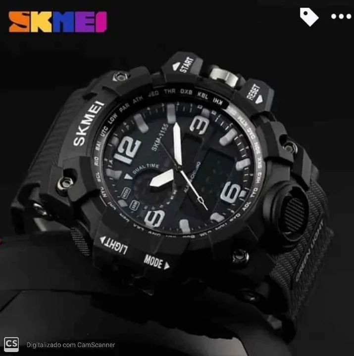 Relógio Digital e Analógico Skmei a prova d'água com LED militar - Foto 2