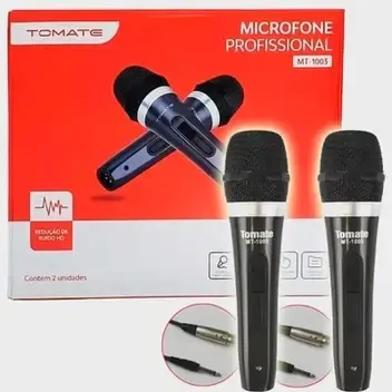 Microfones Tomate Mt-1003 Dinâmico Omnidirecional - Loja Natan Abreu