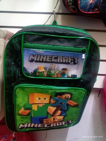 Mochila Minecraft craft infantil 