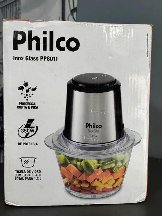 Processador De Alimentos glass PPS01 350W Inox Philco - Foto 2