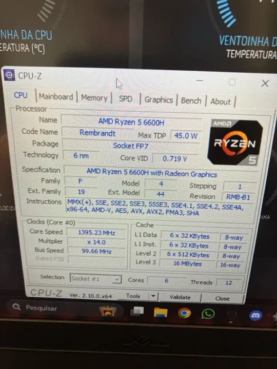 Notebook Dell Gamer G15 + Ryzen 5 6600H + 16 RAM DDR5 + RTX3050 + 256gb - Foto 5