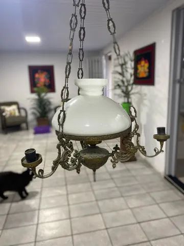 Lustre antigo material em Bronze  - Foto 3