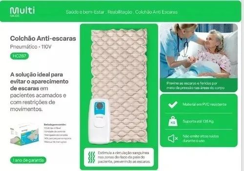 Colchão De Ar Hospitalar Pneumatico Anti-escaras Com Motor