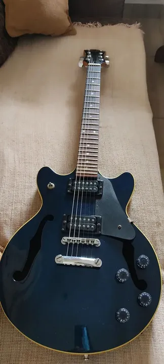 PECHINCHA - Guitarra Golden Semiacústica Azul