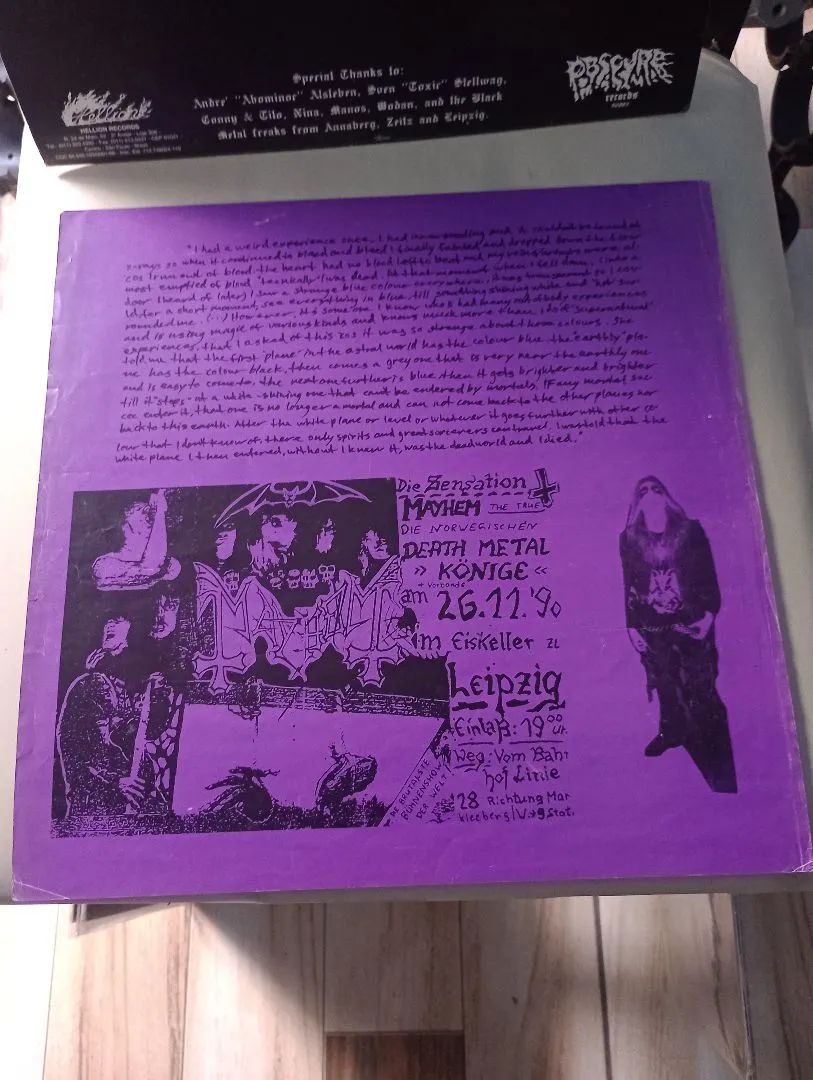 Capa + encarte do LP Mayhem - Live in Leipzig - Foto 4