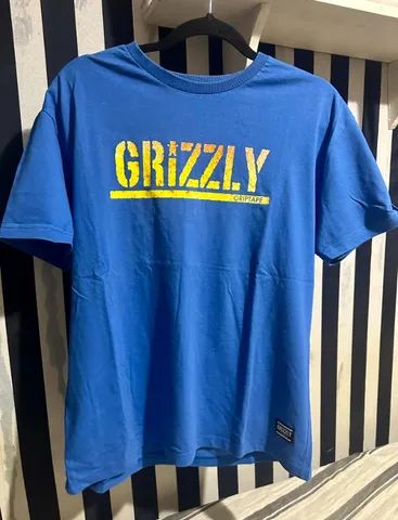 Camiseta Grizzly Stamp Fadeway Tee Azul